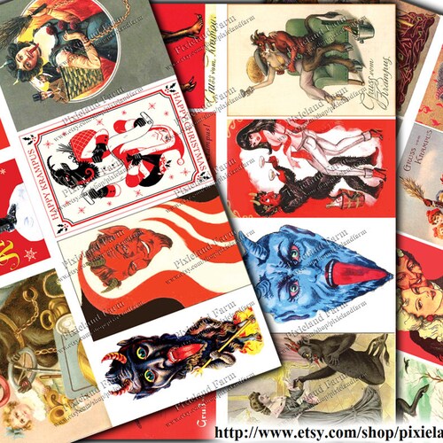 Krampus Vintage Printable Digital Download - Etsy