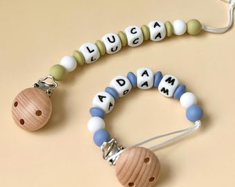 Personalized Pacifier Clips, Baby shower Gift, Custom Soother Clip, Baby Binky Clip, Custom Dummy clip, Newborn Gift, Custom Pacifier Holder