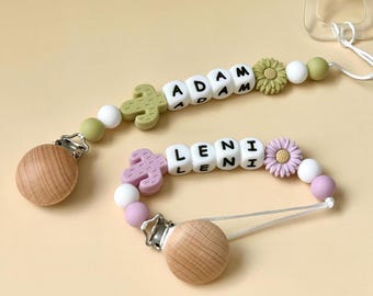Personalized Pacifier Clip, Baby shower Gift, Custom Soother Clip, Newborn Gift, Baby Binky Clip, Custom Dummy clip, Custom Pacifier Holder