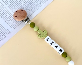 Personalized Pacifier Clip, Baby shower Gift, Custom Soother Clip,  Newborn Gift, Pacifier Holder, Baby Binky Clip, Custom Dummy clip