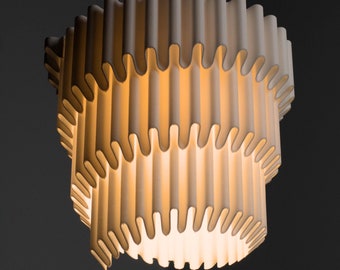 Modern Wavy Lampshade: Bohemian Ripple Light for E27 Socket