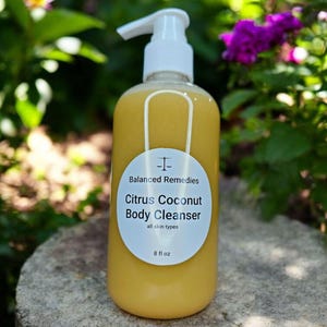 Citrus Coconut Body Cleanser - botanische Hautpflege - natürliche, handgemachte Hautpflege auf Bestellung. Gut für alle Hauttypen.