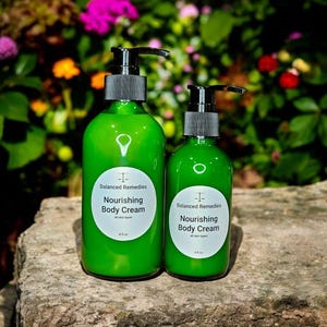 Nourishing Body Cream - botanical skincare - natural, handmade skincare made to order. Good for all skin types.