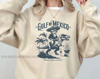 Gulf of Mexico Funny Pirate Cat Shirt, Golfo de México Retro Vintage Art Shirt, Gulf of Mexico Cat Shirt, Gulf of Mexico Forever Unisex Tee.