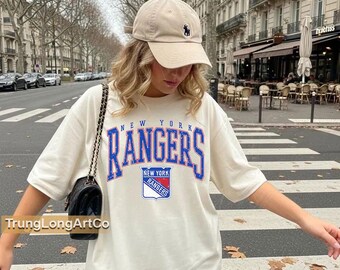 New York Rangers Comfort Colors 1717 T-Shirt, Vintage Hockey Graphic Tee, NY Hockey Fan Shirt, Game Day Gift for Hockey Lovers