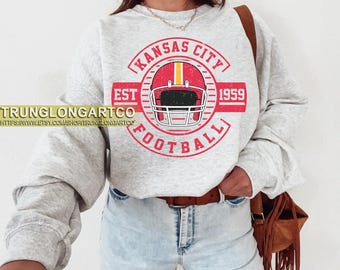 Felpa da football dei Kansas City, maglietta da football dei Kansas City per la giornata della partita, maglia dei Kansas City, maglia da football della domenica, maglietta alla moda per tifosi dei Kansas City