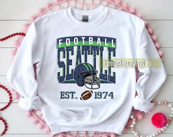 Sudadera vintage de Seattle Football, camiseta de Seattle Football, camiseta de fan de Seattle Football, camiseta de Seattle, ropa para el día del partido