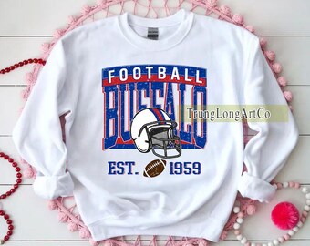 Vintage Buffalo Fußball-Sweatshirt, Buffalo Fußball-Shirt, Buffalo Fußball-Fan-T-Shirt, Büffel T-Shirt, Spieltag Bekleidung