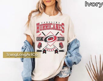 Comfort Colors® Carolina Hurricanes Hockey T-Shirt, Game Day Hurricanes Shirt, Soft Vintage Hockey T-Shirt