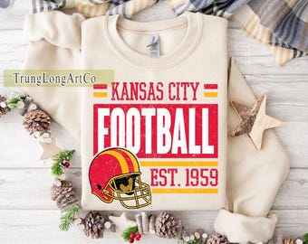 Vintage style Kansas City Football sweatshirt, Football shirt,Kansas City football Crewneck tshirt, Game day Football,American football tee