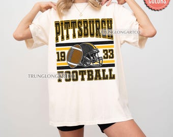 Felpa vintage da football di Pittsburgh Comfort Colors, maglietta di Pittsburgh, maglietta da tifoso di football di Pittsburgh, maglietta di Pittsburgh, abbigliamento per il giorno della partita