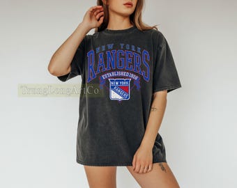 Comfort Colors® New York Rangers Hockey T-Shirt, Game Day Rangers Shirt, Soft Vintage Hockey T-Shirt