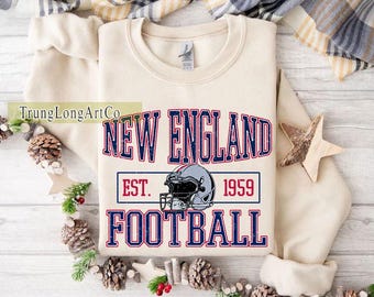 New England Football Sweatshirt,New England Game Day Shirt,New England Shirt,Sunday Football Shirt,Trendy New England Football Fan Shirt