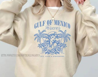 Golf van Mexico shirt Gulf Coast shirt historische Golf van Mexico Golfo de Mexico shirt cadeau voor Mexico liefhebber Golf van Mexico cadeau Crewneck Tee