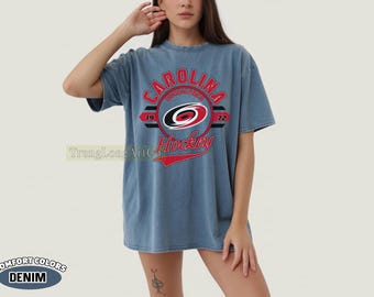Comfort Colors® Carolina Hurricanes Hockey T-Shirt, Game Day Hurricanes Shirt, Soft Vintage Hockey T-Shirt