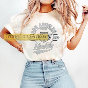 Vintage Los Angeles Kings Ice Hockey Crewneck Sweatshirt, Custom Hockey Sweatshirt, Gifts for Kings fans , Unisex , Tee ,Trending