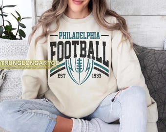 Vintage style Philadelphia Football sweatshirt, Football shirt,Philadelphia football Crewneck tshirt,Game day Football,American football tee