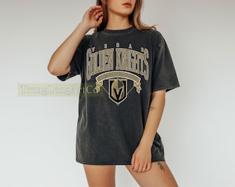Comfort Colors® Vegas Golden Knights hockey-T-shirt, Game Day Golden Knights-shirt, zacht vintage hockey-T-shirt