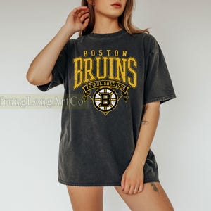 Comfort Colors® Boston Bruins Hockey T-Shirt, Game Day Bruins Shirt, Soft Vintage Hockey T-Shirt