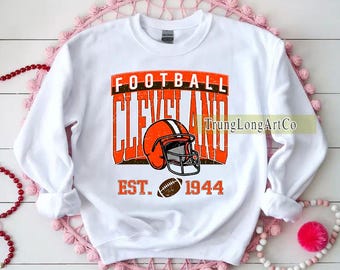 Vintage Cleveland Football Sweatshirt, Cleveland football shirt, Cleveland Football Fan Tee, Cleveland t-shirt, Game Day apparel