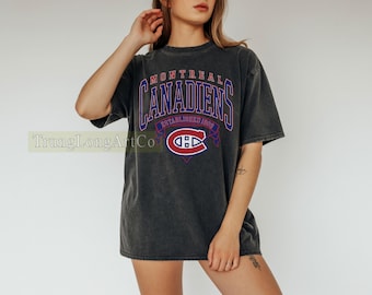 Comfort Colors® Montreal Canadiens Hockey T-shirt, Custom Vintage Graphic Tee, Montreal Hockey Gift For Fan
