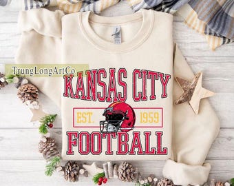 Kansas City voetbalsweater, Kansas City Game Day-shirt, Kansas City-shirt, zondag voetbalshirt, trendy Kansas City voetbalfanshirt