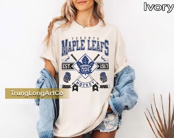 Comfort Colors® Toronto Maple Leafs Hockey T-Shirt, Game Day Maple Leafs Shirt, Soft Vintage Hockey T-Shirt