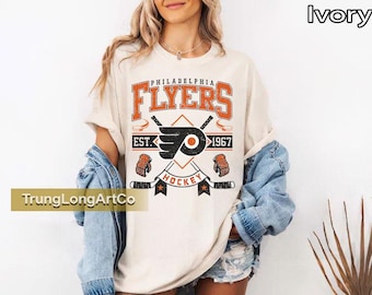 Comfort Colors® Philadelphia Flyers Hockey T-Shirt, Game Day Flyers Shirt, Soft Vintage Hockey T-Shirt
