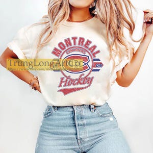 Vintage Montreal Canadiens Ice Hockey Crewneck Sweatshirt, Custom Hockey Sweatshirt, Gifts for Canadiens fans , Unisex , Tee ,Trending