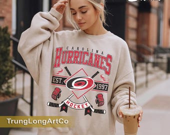 Carolina Hurricanes Sweatshirt Crewneck, Vintage Hurricanes shirt, Carolina Hockey Fan shirt,  Hockey Tee,  Hurricanes Sweatshirt