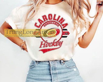 Vintage 90s Carolina Hockey Crewneck, Hurricanes Hockey Team Retro Sweatshirt, Jersey Hockey Gift For Fan