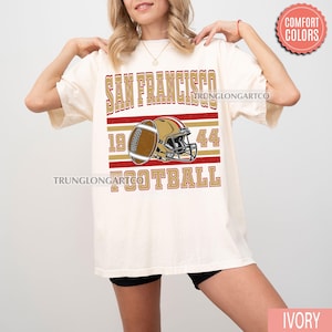 Comfort Colors® Vintage San Francisco Football Sweatshirt T-Shirt, Retro San Francisco Game Day Shirt,Football Fan Gift,San Francisco Sports