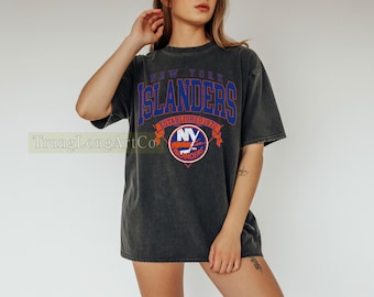 Comfort Colors® New York Islanders Hockey T-shirt, Unisex T-shirt för sportfans, Grafisk sportt-shirt, Islanders lagtröja, Hockeyfan