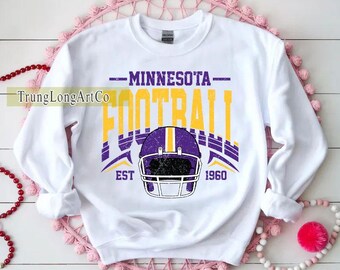 Felpa vintage da football del Minnesota, maglia da football del Minnesota, maglietta da tifoso del Minnesota, maglietta del Minnesota, abbigliamento per il giorno della partita