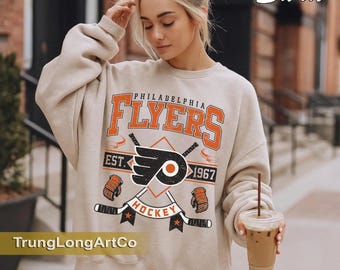 Philadelphia Flyers Sweatshirt Crewneck, Vintage Flyers shirt, Philadelphia Hockey Fan shirt,  Hockey Tee,  Flyers Sweatshirt