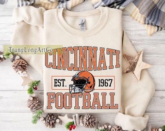 Sudadera de fútbol de Cincinnati, camiseta del día del partido de Cincinnati, camiseta de Cincinnati, camiseta de fútbol del domingo, camiseta de moda para fanáticos del fútbol de Cincinnati
