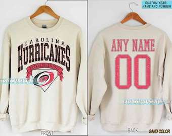 Personalized Carolina Hockey Sweatshirt, Carolina Hurricanes crewneck, Carolina Hockey shirt, Custom Hockey Shirt, Hockey Number Shirt