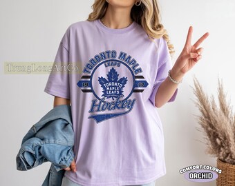 Comfort Colors® Toronto Maple Leafs Hockey T-Shirt, Game Day Maple Leafs Shirt, Soft Vintage Hockey T-Shirt
