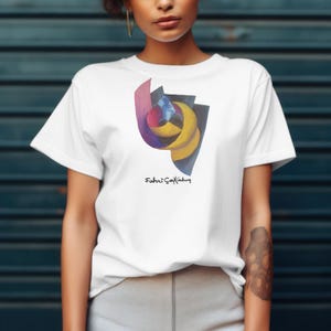 Fahri Çakırbaş Abstract Geometry and Color T-Shirt, Energetic Design Unique Painting Tshirt, Colorful Modern Art Tshirt, Gift for Art Lovers