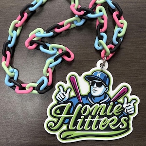 Custom any Logo Team Chain: Personalized Sports Fan Medallion Necklace