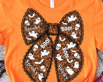 Spooky Lace Bow Png, Halloween Ghost Png, Skull Bat Png, Gothic Boo Png, Black Lace Hair Bow Png, Cute Spooky Png, Lace Coquette Png
