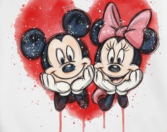 ミッキーとミニーのバレンタインデー PNG、ディズニー、バラ、愛