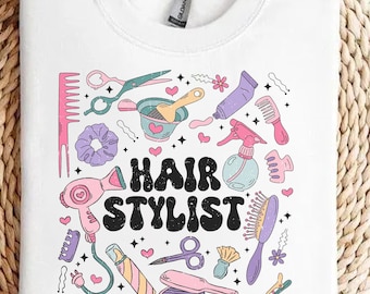 Hair Stylist Png, Hairdresser Png, Salon Tools Png, Hairstylist Gift Png, Barber Shop Png, Hair Salon Png, Cosmetology Png, Digital Download