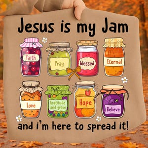 Jesus Is My Jam PNG, Christian Faith Png, Coquette Christian Png, Jesus Png, Autumn Png, Fall Vibes Png, Religious Digital Download