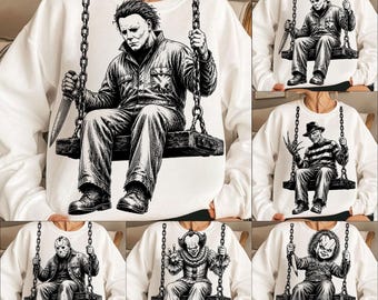 Halloween Horror Swing PNG Bundle, Spooky Villain Character PNG, Halloween Sublimation, Horror Halloween PNG, Digital Download.