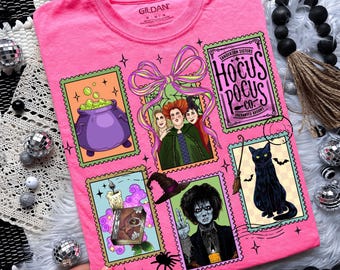 Hocus Pocus Halloween Png, Witch Halloween Png, Spooky Stamp Png, Magic Book Png, Cute Pastel Halloween Sublimation, Retro Halloween Png