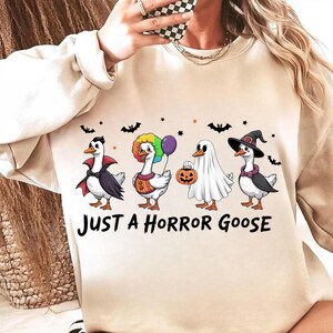 Halloween Goose Png, Funny Goose In Costume Png, Horror Goose Png Clipart, Cute Goose Halloween Sublimation Design