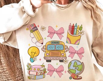 Cquette Back To School Png, First Day Of School Png, School Bus Png, Kids School Png, School Life Png, Teacher Png,Teacher Appreciation Gift