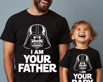 I Am Your Father and I Am Your Son Svg, Matching Father Svg, Star Dad And Baby Match Shirt Svg, Fathers Day Gift Svg, New Dad And Baby Svg