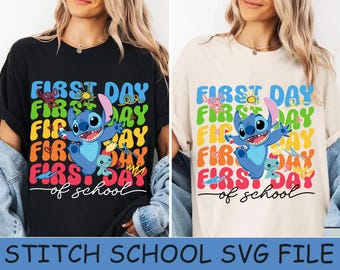 First Day Of School Blue Alien Svg, Cute School Character Svg, Funny Classroom, Bright Color Teacher Student Sublimation, Back To School Svg